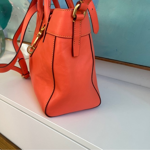 Rare Salmon Large Amelia Tote in Vachetta Florentine Leather Dooney & Bourke - Picture 5 of 16